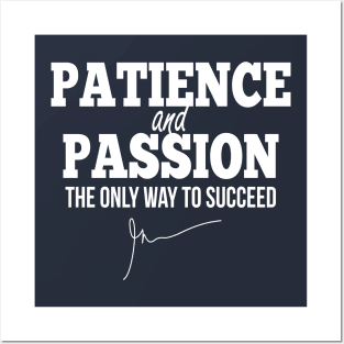 Patience and passion (White) | Garyvee Posters and Art